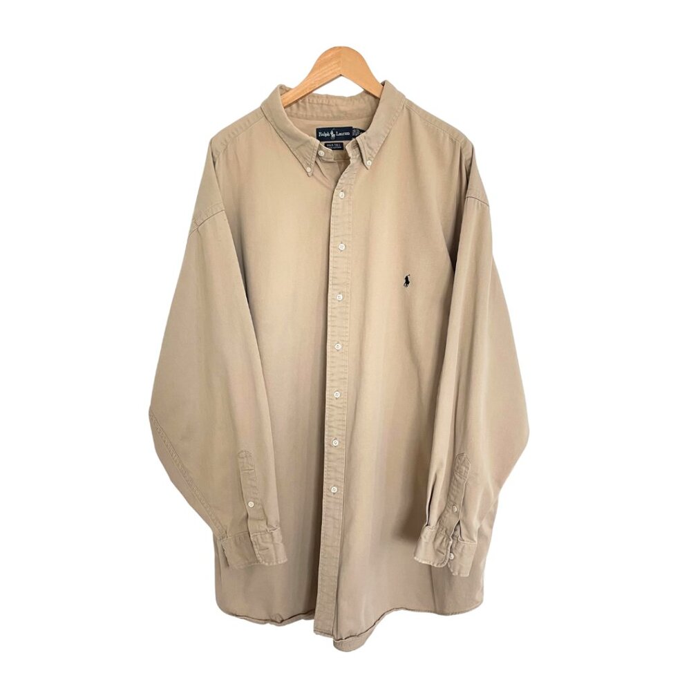 Ralph Lauren Men's Button-Down Shirt in Khaki